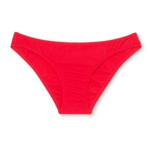 Brand new red ribbed bikini bottoms